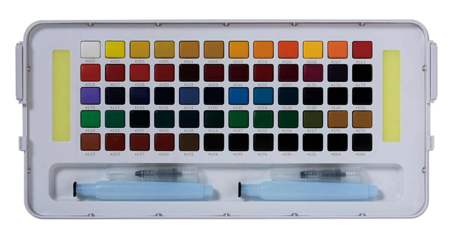 Sakura Koi Watercolor Box 60 tablets + 2 refillable brushes