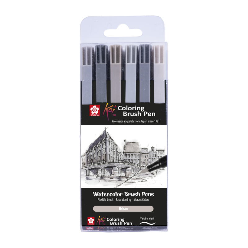 Sakura Talens Set 6 markers Koi Gray Set