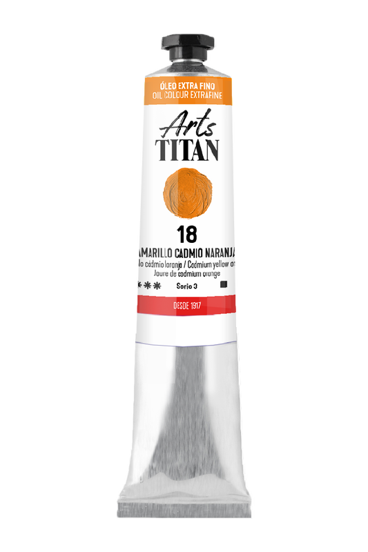 Titan Oleo ExtraFino 20ml Serie 3 Amarillo Cadmio Naranja 18