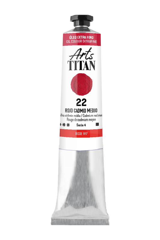 Titan Oleo ExtraFino 20ml Serie 4 Rojo Cadmio Medio 22