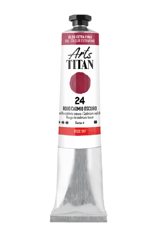 Titan Oleo ExtraFino 20ml Serie 4 Rojo Cadmio Oscuro 24