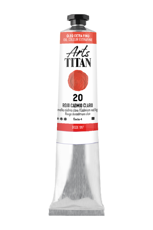 Titán Óleo ExtraFino 60ml Serie 3 Número 20 Color Rojo Cadmio Claro