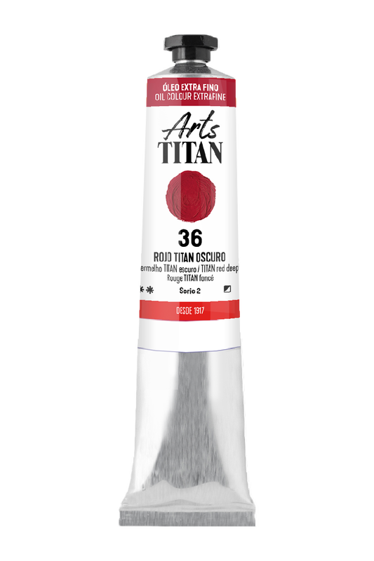 Titán Óleo ExtraFino 200ml Serie 2 Número 25 Color Rojo Oscuro Titan