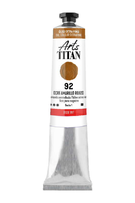 Titán Óleo ExtraFino 60ml Serie 1 Número 92 Color Ocre Amarillo Rojo