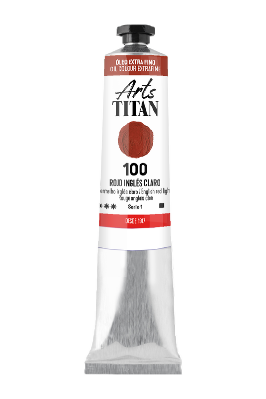 Titán Óleo ExtraFino 60ml Serie 1 Número 100 Color Rojo Inglés Claro