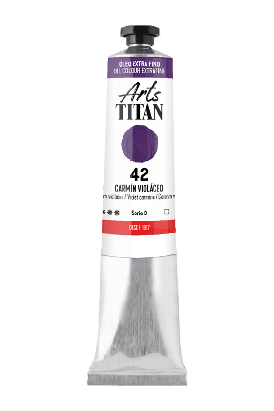 Titán Óleo ExtraFino 60ml Serie 3 Número 42 Color Carmín Violaceo