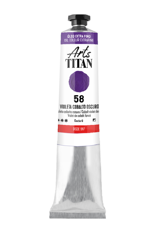 Titán Óleo ExtraFino 60ml Serie 6 Número 58 Color Violeta Cobalto Oscuro