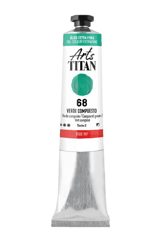 Titán Óleo ExtraFino 60ml Serie 2 Número 68 Color Verde Compuesto