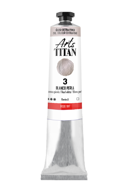 Titán Óleo ExtraFino 60ml Serie 2 Número 3 Color Blanco Perla