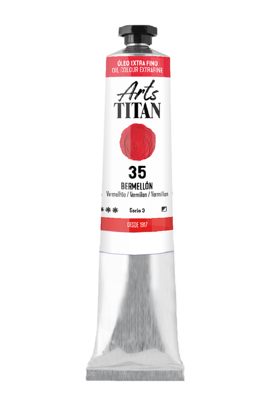 Titan Extrafeines Öl 60ml Serie 3 Anzahl 35 Farbe Zinnoberrot
