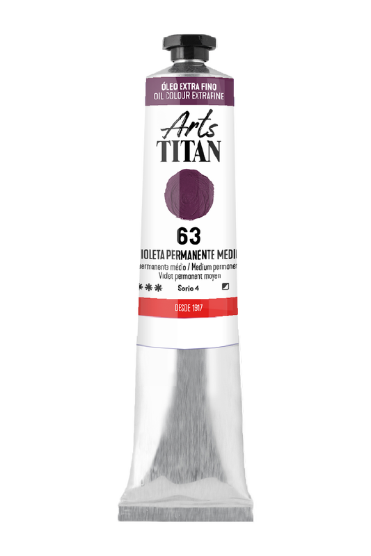 Titán Óleo ExtraFino 60ml Serie 4 Número 63 Color Violeta Permanente Medio