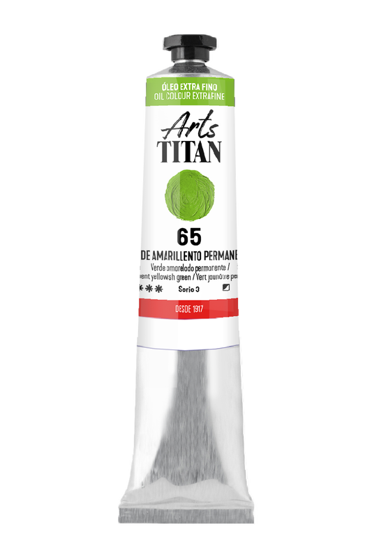 Titan Oleo ExtraFino 20ml Serie 3 Verde Amarillo Permanente 65