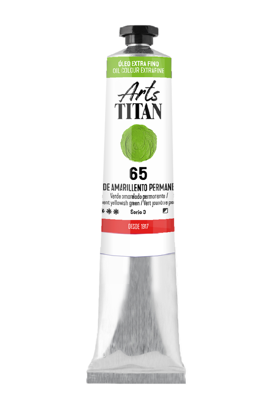 Titan ExtraFine Oil 60ml Serie 3 Nummer 65 Farbe Permanentes Gelbgrün