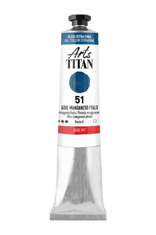 Titán Óleo ExtraFino 60ml Serie 2 Número 51 Color Azul Manganeso Ftalo