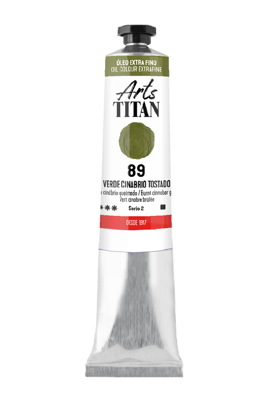 Titán Óleo ExtraFino 60ml Serie 2 Número 89 Color Verde Cinabrio Tostado