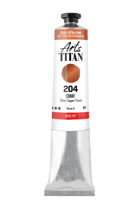 Titán Óleo ExtraFino 60ml Serie 3 Número 204 Color Cobre Metalizado