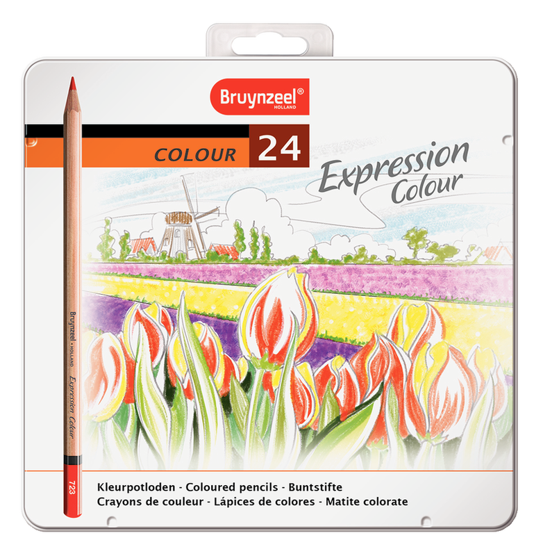 Bruynzeel Caja de 24 lápices de color Expression Colour