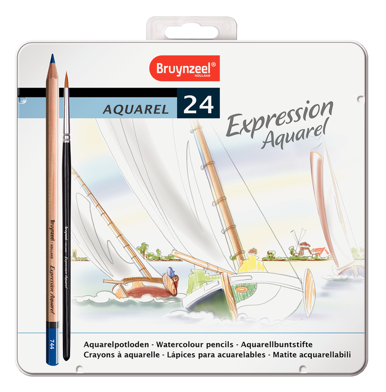 Bruynzeel Caja de 24 lápices acuarelables Expression Aquarel