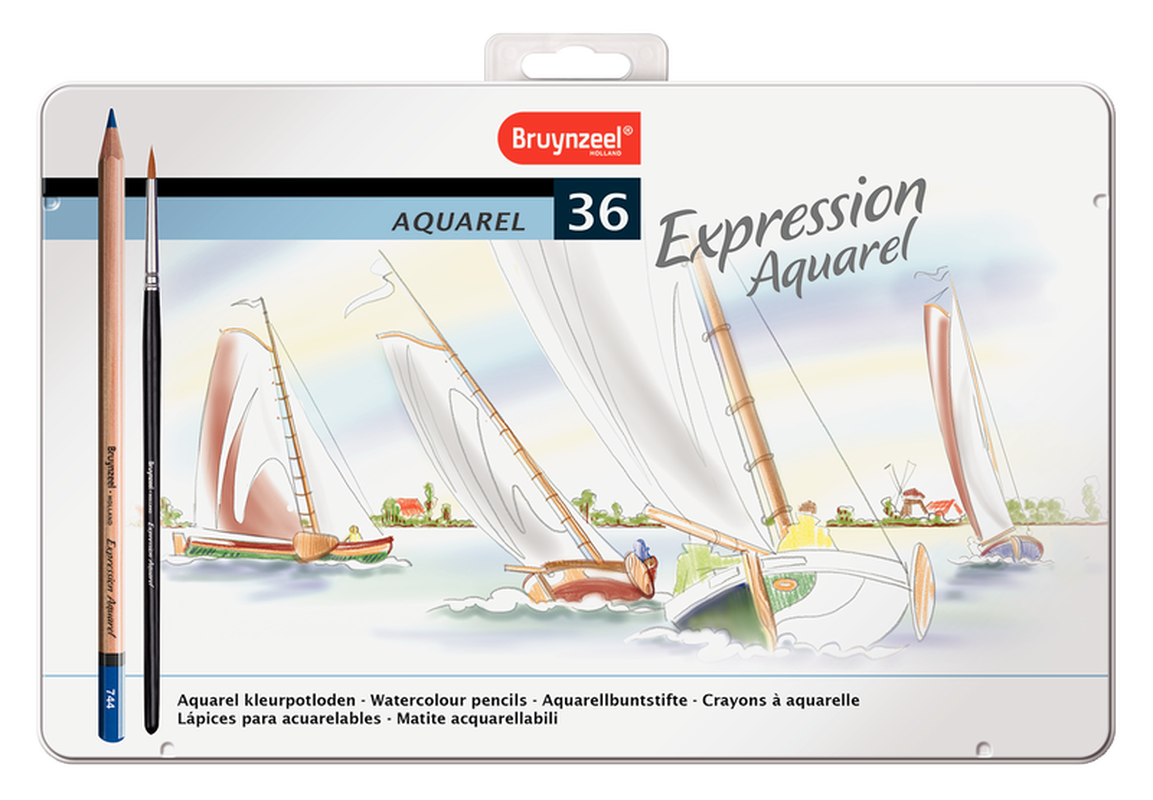 Bruynzeel Caja de 36 lápices acuarelables Expression Aquarel
