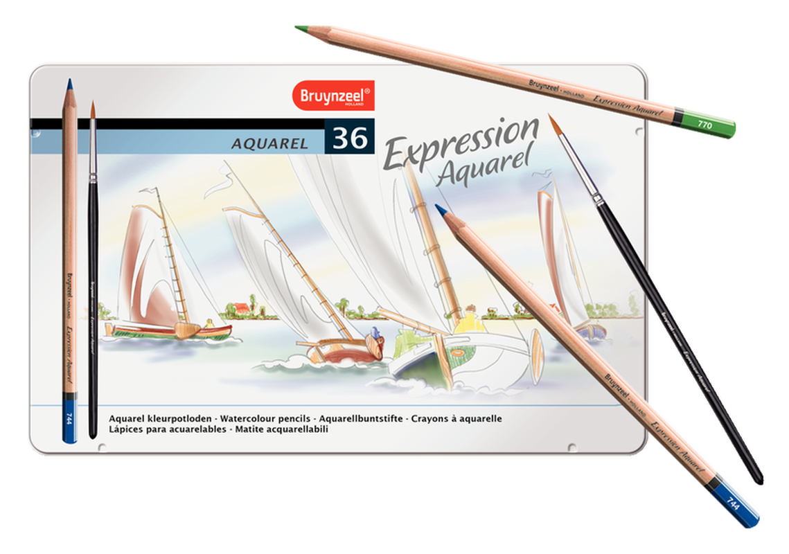 Bruynzeel Caja de 36 lápices acuarelables Expression Aquarel