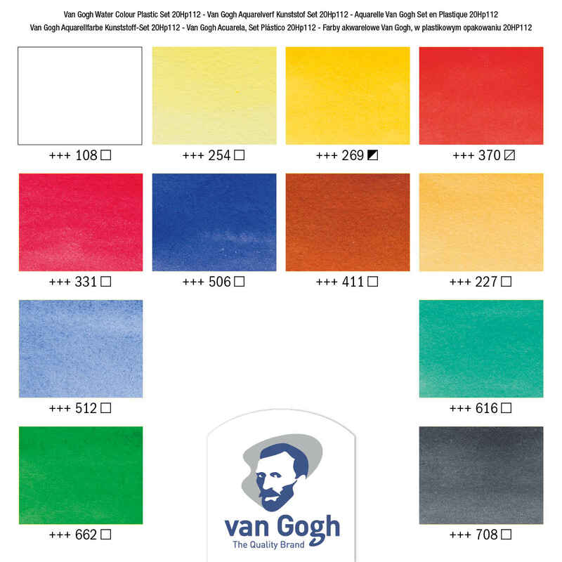 Van Gogh Watercolor Box 12 x 10 ml tubes