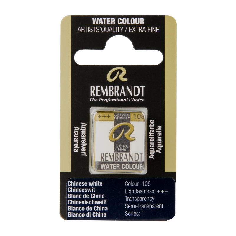 Aquarell Rembrandt Aquarellpaste 1/2 Godet Serie 1 Nr. 108 Chinesisch Weiß