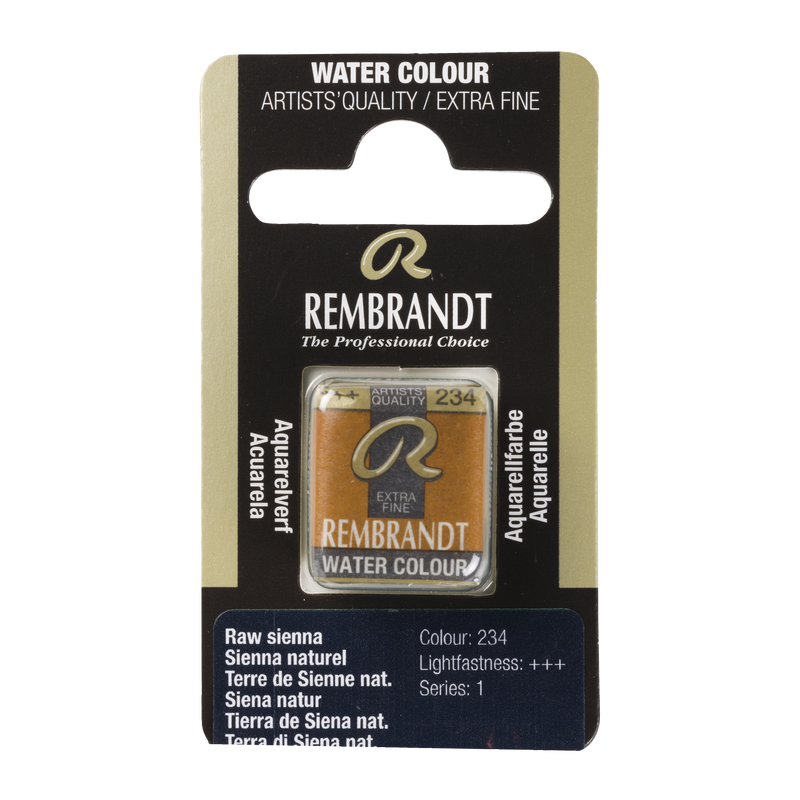 Watercolor Rembrandt 1/2 Godet No. 234 Earth Color Sienna Natural