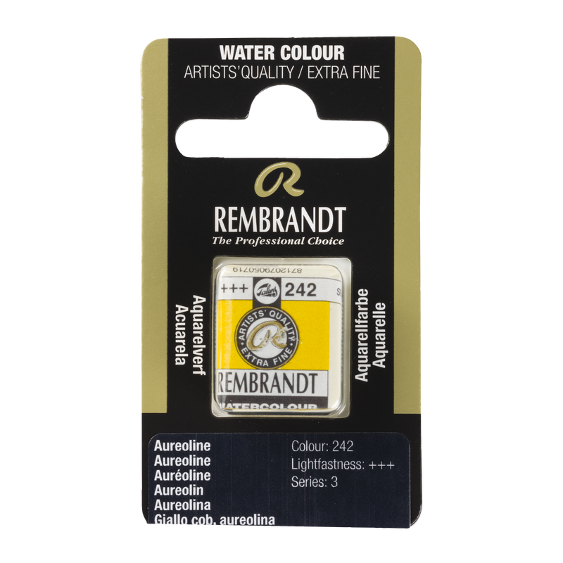 Aquarell Rembrandt Aquarelltopf 1/2 Godet Serie 3 Nr. 242 Aureoline Farbe