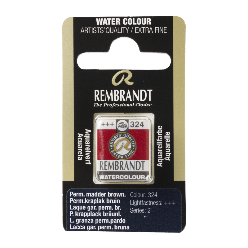 Watercolor Rembrandt 1/2 Godet No. 324 Series 2 Watercolor Permanent Brownish Chalk Lacquer Color