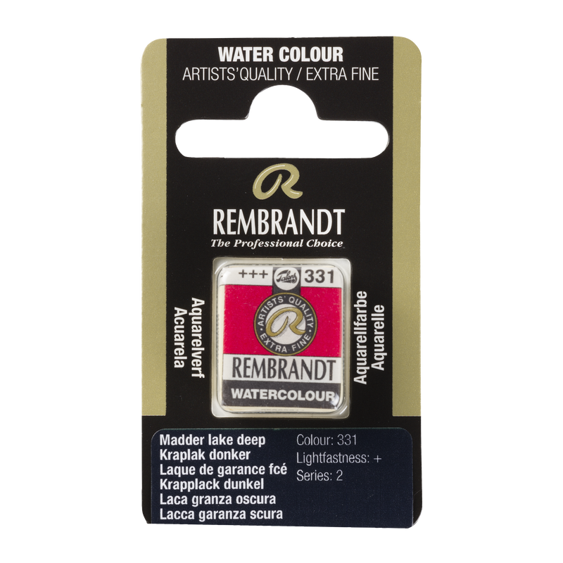 Aquarell Rembrandt Aquarelltopf 1/2 Godet Serie 2 Nr. 331 Dunkel Granat Lackfarbe