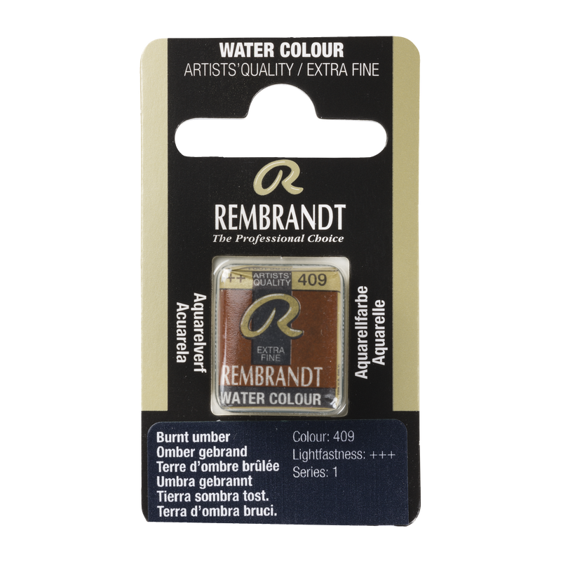 Watercolor Rembrandt 1/2 Godet Watercolor Pill Series 1 No. 409 Earth Color Taupe Shadow