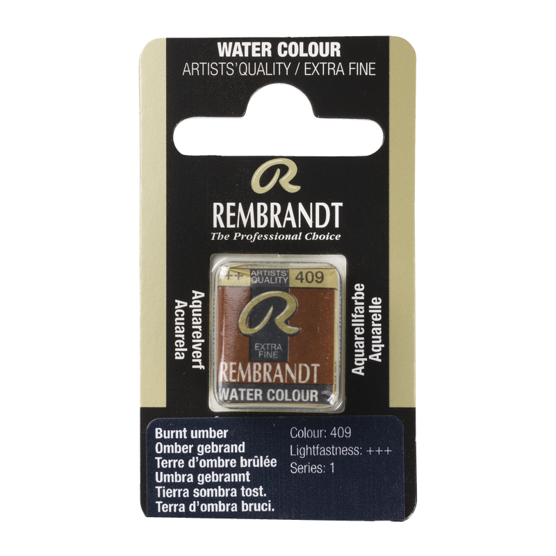 Aquarell Rembrandt Aquarelltopf 1/2 Godet Serie 1 Nr. 409 Erdfarbe Tan Shadow