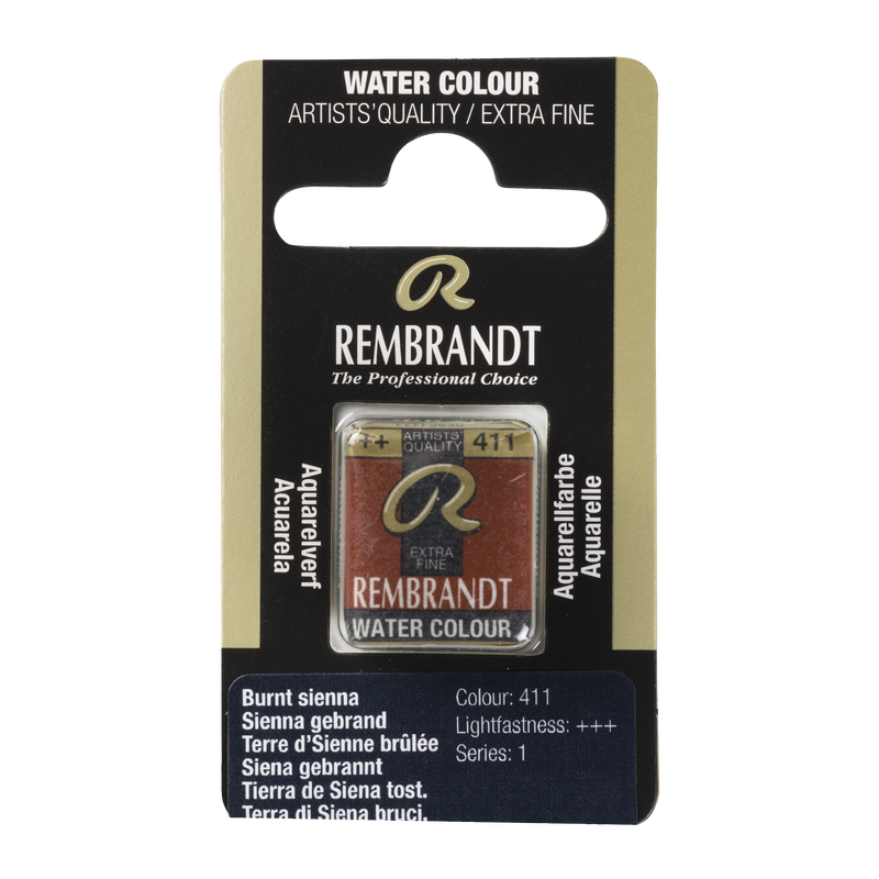 Aquarell Rembrandt Aquarelltopf 1/2 Godet Serie 1 Nr. 411 Farbe Erde Taupe Siena