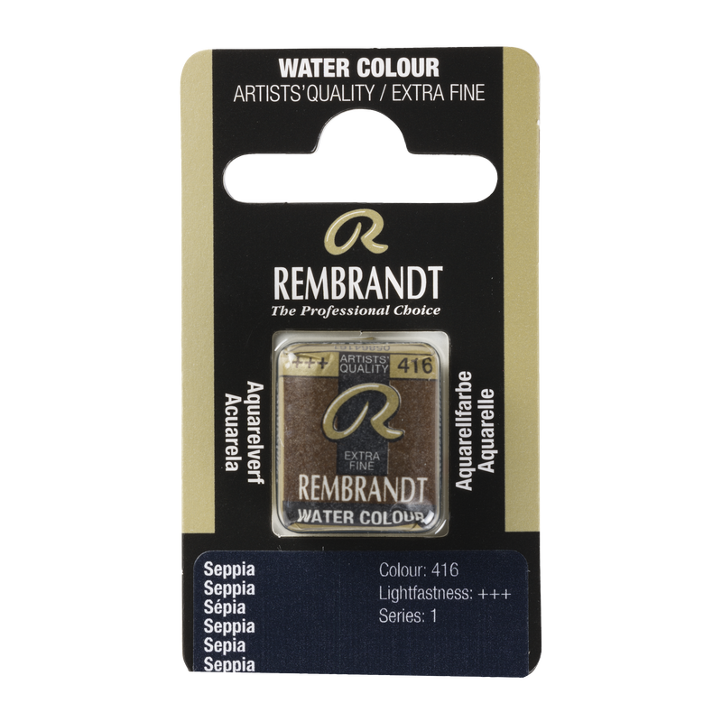 Aquarell Rembrandt 1/2 Godet Aquarell Pan 1/2 Godet Serie 1 Nr. 416 Sepia Farbe