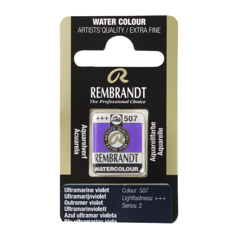 Aquarell Rembrandt Aquarelltopf 1/2 Godet Serie 2 Nr. 507 Farbe Ultramarinblau Violett