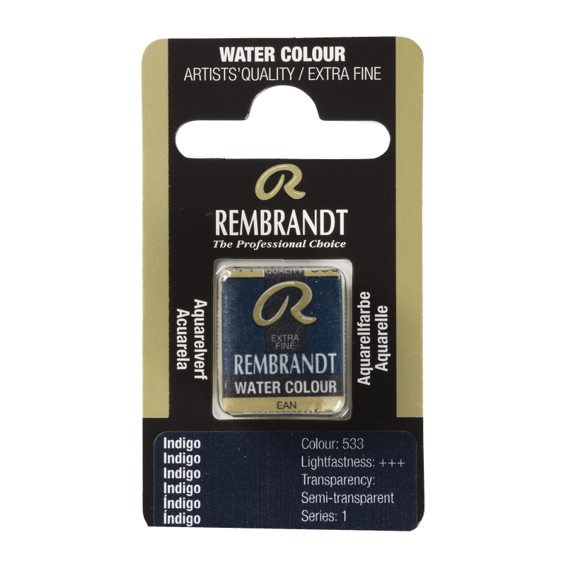 Aquarell Rembrandt Aquarelltopf 1/2 Godet Serie 1 Nr. 533 Farbe Indigo