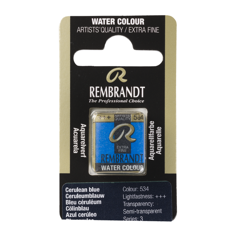 Aquarell Rembrandt 1/2 Godet Aquarelltopf 1/2 Godet Serie 3 Nr. 534 Cerulean Blue