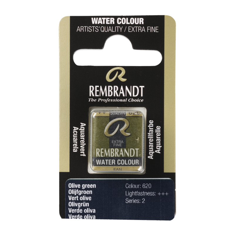 Watercolor Rembrandt Watercolor Brush 1/2 Godet Series 2 No. 620 Color Olive Green