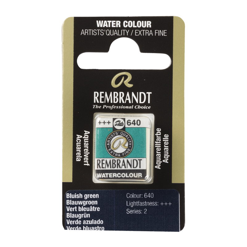 Watercolor Rembrandt 1/2 Godet Watercolor No. 640 Series 2, Blue Green