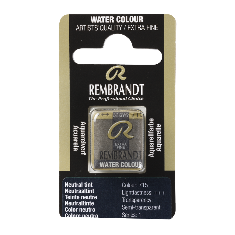 Watercolor Rembrandt 1/2 Godet Watercolor Paste Series 1 No. 715 Neutral Color