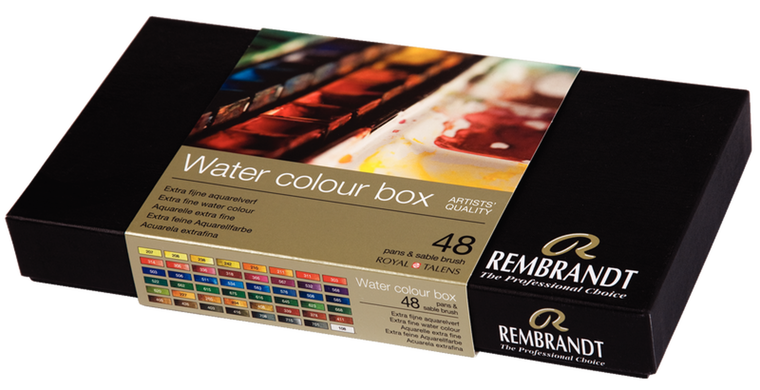 Rembrandt Metall-Aquarellkasten Rwc 05M8648 48 Aquarellpillen