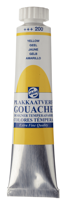 Talens extra fine tempera, 20 ml tube Yellow Nº 200