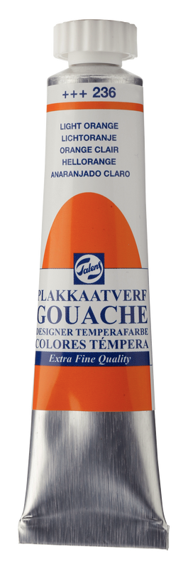 Talens Gouache extra fein, 20 ml Tube Hellorange Nr. 236