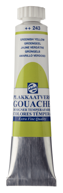 Talens Gouache extra fein, 20 ml Tube Grünliches Gelb Nr. 243