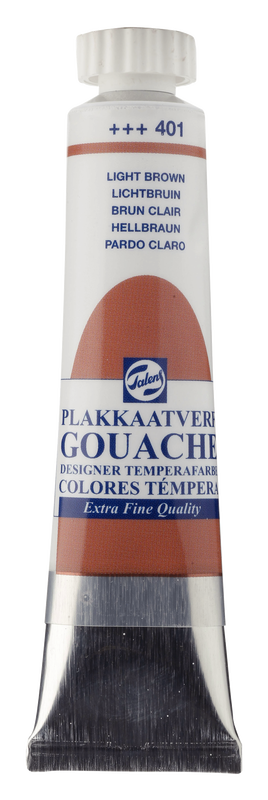 Talens Gouache extra fein, Tube 20 ml Hellbraun Nr. 401