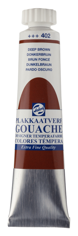 Talens Gouache extra fein, 20 ml Tube Dunkelbraun Nº 402