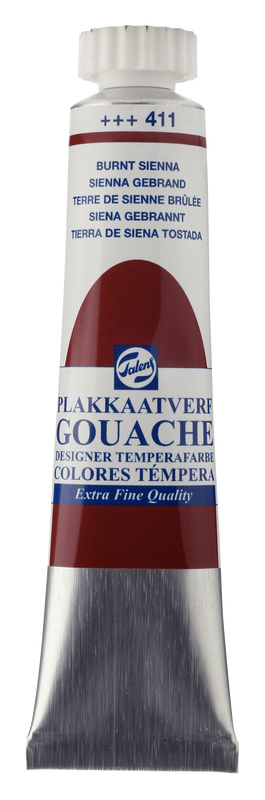 Talens Gouache extra fein, 20 ml Tube SienaTostada Erde Nr. 411