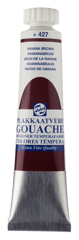 Talens Gouache extra fein, 20 ml Tube Havannabraun Nr. 427