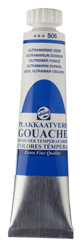 Talens gouache extra fine, 20 ml tube Dark Ultramarine Blue Nº 506