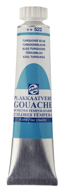 Talens gouache extra fine, 20 ml tube Turquoise Blue Nº 522